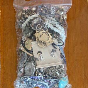 Mixed Jewelry Bag with Gold and Silver Tones